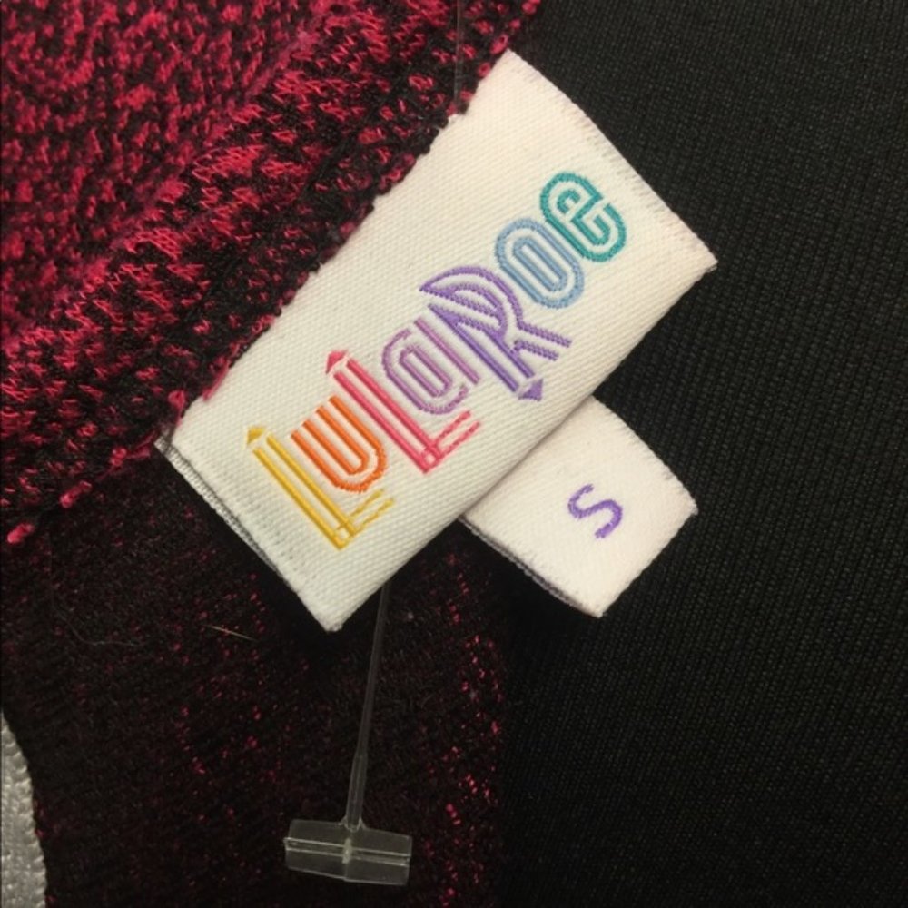 LuLaRoe  Zip Back Pockets Black Pink Sz S Dress - Picture 5 of 5